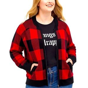 Torrid Buffalo Plaid Bomber Jacket